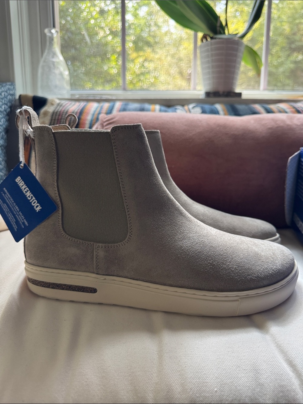 Birkenstock Bend Taupe Suede Chelsea Booties - new!